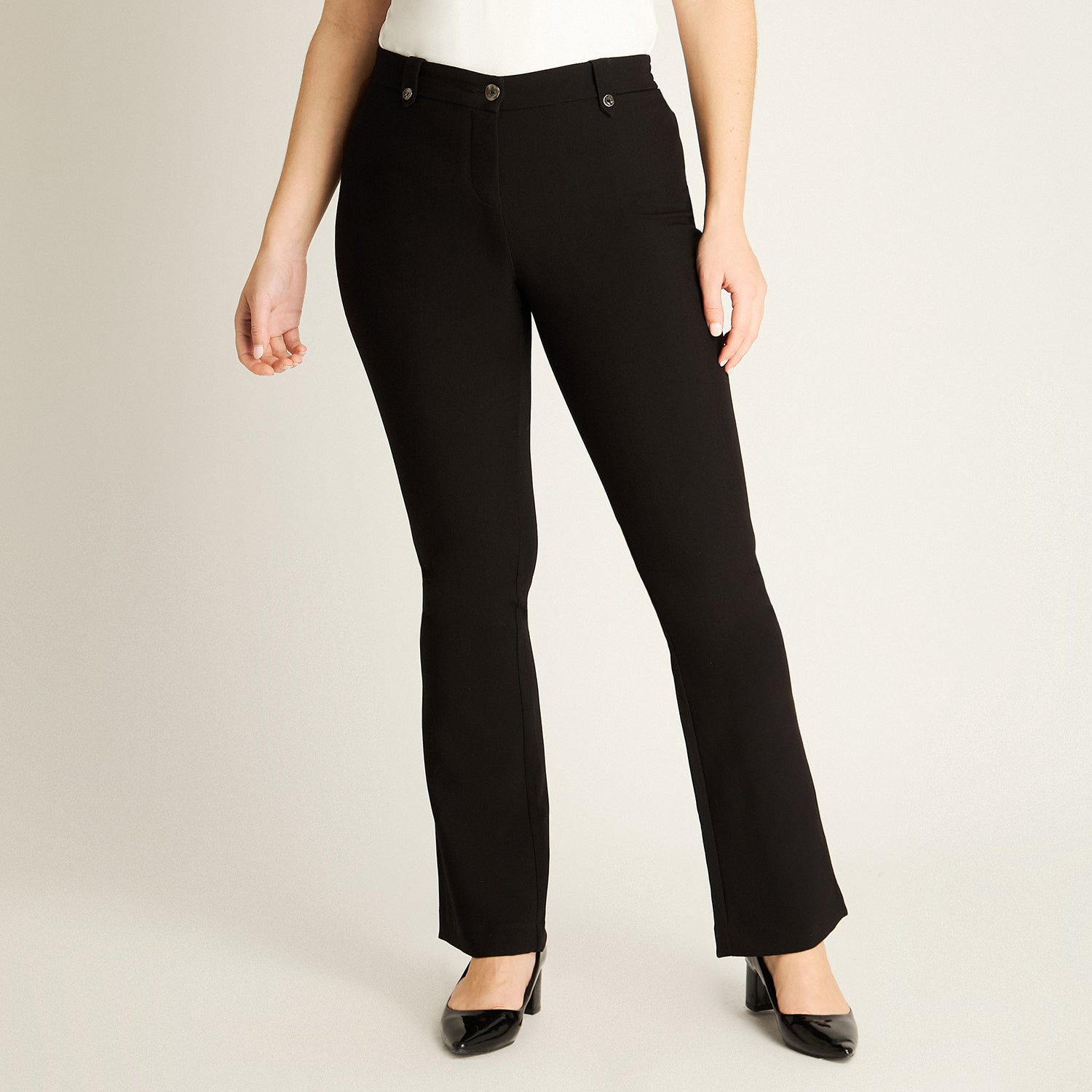 Pantalón Formal Negro Recto